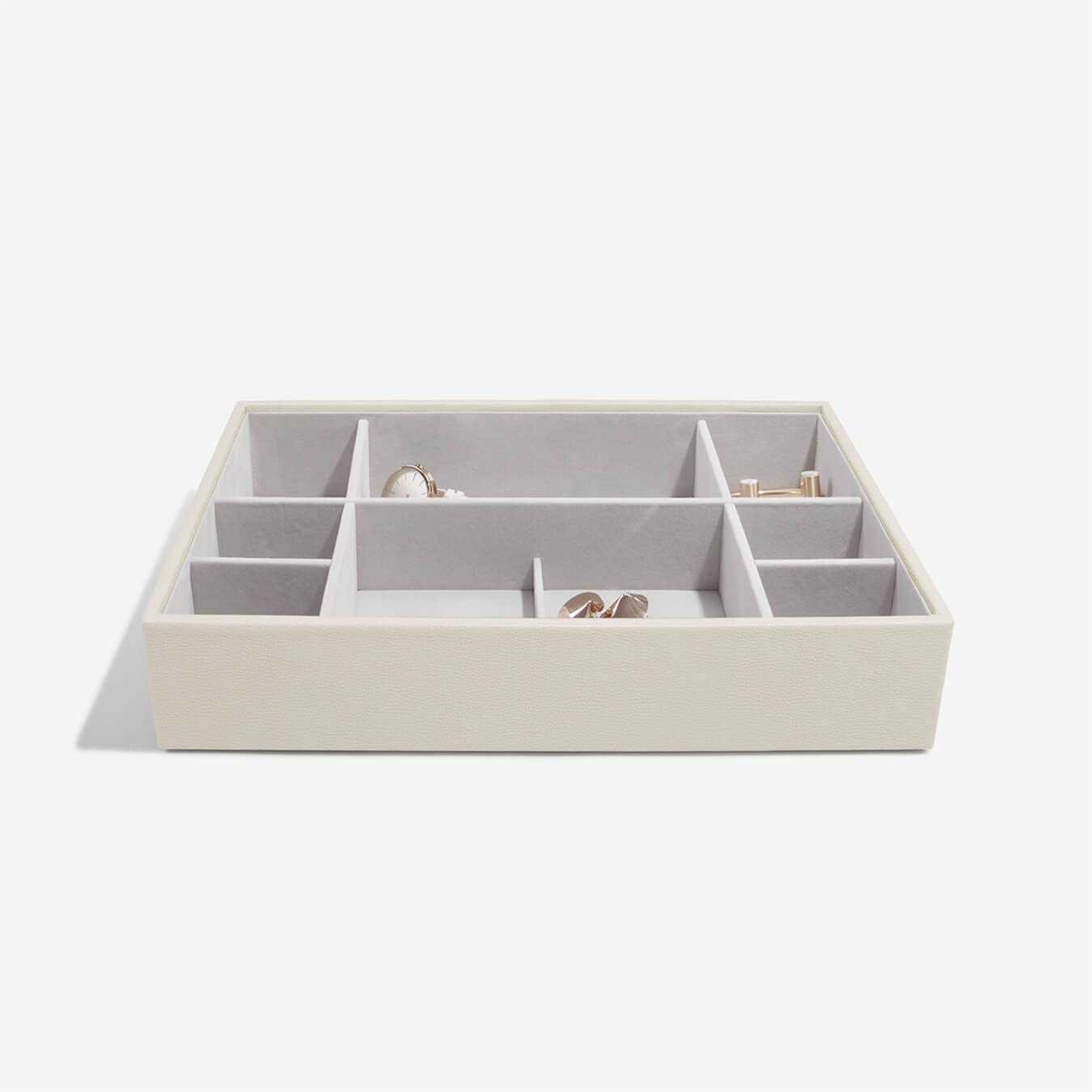 Stackers Oatmeal Supersize Jewellery Box Watch & Accessory Layer