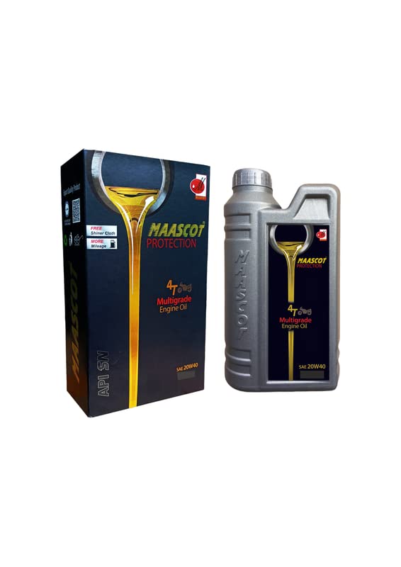 Maascot Engine Oil 20W40 Api Sn 1 Ltr With Free Shiner Cloth Amazon