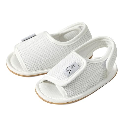 Image of RVROVIC Baby Boys Girls Sandals Premium Infant Summer Outdoor Shoes PU Lightweight Soft Anti-Slip Sole Toddler Prewalker