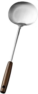 Stainless Steel Mushroom Spatula with Wooden Handle, Mini Stir-Fry Turner, Non-Stick Pan Pot Funny Frying Spoon Long Handle Tool