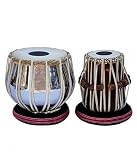 tabla indian restaurant atlanta Especial Sheesham Dayan (agudos - tambor de madera derecha) cabeza de 12.7 cm a 13.97 cm de altura, martillo de afinación especial, bayán de acero (bajo - tambor de metal izquierdo)