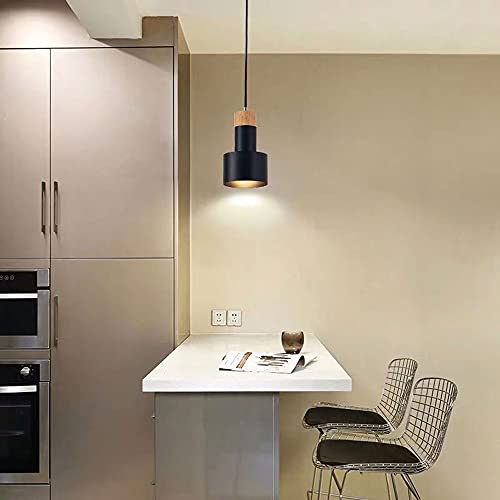 Lámpara de araña de madera ideal para isla de cocina moderna 2