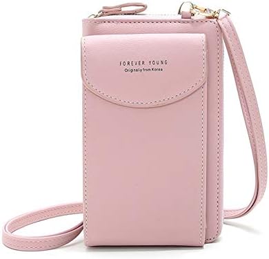 TRAMILY Womens Crossbody Phone Bag, Ladies Wallet Small Soft PU Leather Cell Phone Purse with Card Slots Multifunctional Phone Pouch Bag for Phone Under 5.5 inches