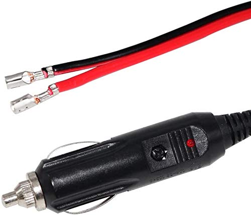 [3Pack] 12V Cigarette Fused Lighter Male Plug With Pigtails - 15Amp Male Cigarette Lighter Replacement Power Plug 12V Dc Auto Cigarette Male Plug Battery Charger Kit Cigar Plug Connector #TOP1