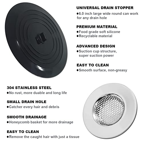 Kit de 2 piezas colador y tapón para bañera miniatura 4
