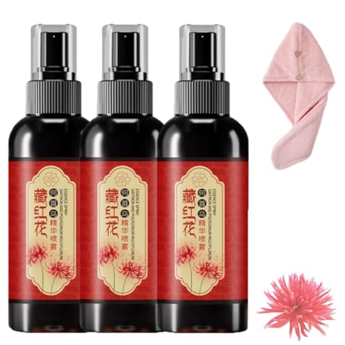 Saffron Hair Blackening Spray, Black Hair Spray, Saffron Hair Spray, Natural Plant Saffrons and Polygonum Multiflorum Essence Spray, Improve Dryness and Frizz, For All Hair Types