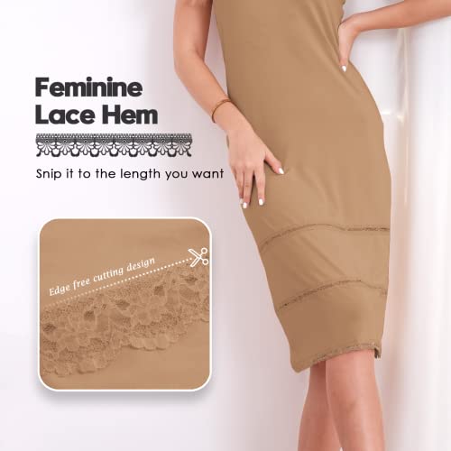 Image of MANCYFIT Strapless Slips for Under Dresses Women Full Slip with Invisible Straps