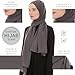 Ayisah Chiffon Hijab Scarf for Women - Dark Grey Chiffon Hijab Muslim Headscarf - Soft Fashion Scarf Muslim Headscarf Shawl (Dark Grey)