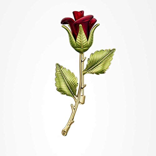 Broche Rose pour Femmes idéale au bureau ou pour un vernissage sur un manteau en laine