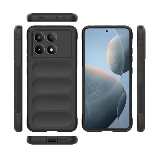 Image of amazon basics Mobile Cover for Poco X6 Pro 5G / Mi Redmi K70E 5G | Full Camera Protection | Liquid Silicon Case | Flexible Bumper Case for Poco X6 Pro 5G / Mi Redmi K70E 5G (Black)