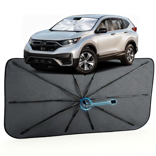 Image of Car Windshield Sun Shade for Honda CRV 2017-2022 -[Reflective Coated Fabric] Sunshade Umbrella for Front Window, Car Shades Sun Visor Keep Car Cool and Protects Interior, 1:1 Exact Fit
