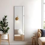 HORLIMER Ganzkörperspiegel Schwarz 150x41cm – Flexibler Standspiegel & Wandspiegel, Klare Sicht, Sicherheitsglas – Perfekt für Schlafzimmer & Ankleidezimmer – Bild 5
