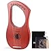 BGMUSER Lyre Harp 7 Strings with Bag,Tuning Wrench,Metal Strings, Mahogany Body and Bone Saddle,Mini Harp Instrument for Beginner