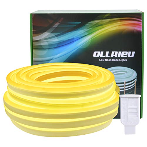 50ft Neon Rope Lights Outdoor Waterproof LED Strip Lighting Indoor Warm 3000K 110V UL Power Plug-in 1800 Units SMD 2835 Connectable Flexible Neon String Light for Bedroom Patio Ceiling Kitchen Camping 50ft Neon Rope Lights Outdoor Waterproof LED Strip Lighting Indoor Warm 3000K 110V UL Power Plug-in 1800 Units SMD 2835 Connectable Flexible Neon String Light for Bedroom Patio Ceiling Kitchen Camping