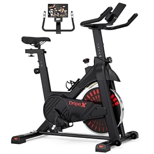 [2025Aktualisierte]Dripex Heimtrainer Fahrrad, Hometrainer Fahrrad mit stabil & komfortabel Sattel & großer tablet-halter, verstellbarer widerstand Spinning Bike Indoor für Zuhause Bis 150KG Belastbar