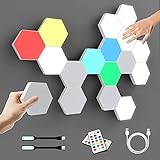 Hexagon Lights, Hexagonal Wall Lights with Touch Function, Smart Remote LED Wall Lights, Hexagon...