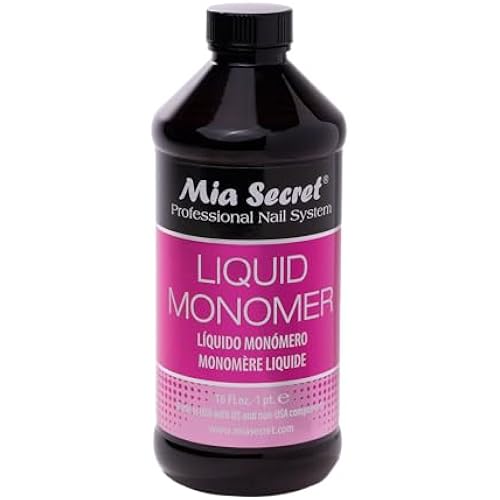 16 oz Mia Secret Liquid Monomer - Professional Acrylic Nail Liquid for Acrylic Powder - EMA monomer