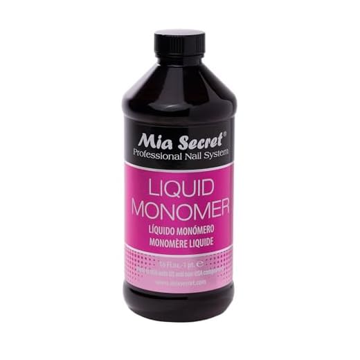 Mia Secret 16 oz Liquid Monomer - Professional Acrylic Nail Liquid for Acrylic Powder - EMA monomer - Nail Monomer Liquid - ema monomer Acrylic Nail Liquid