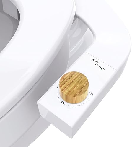 Miniatura 1 de BIDETbidet - Accesorio de inodoro ultradelgado reversible para agua dulce izquierdaderecha, capacidad de cambiar entre el control lateral