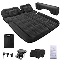 FORMIZON SUV Aufblasbare Matratze, 180 * 140cm Auto Luftmatratze, Aufblasbare Matratze Kofferraum mit Luftpumpe und 2 Kissen, Tragbare Doppelseitige Dickere Auto Bett für Reisen Camping Outdoor