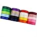 5/8 Inch Wide Solid Color Double Sided Polyester Satin Ribbon 20 Colors X 2 Yard Each Total 40 Yds Per Package
