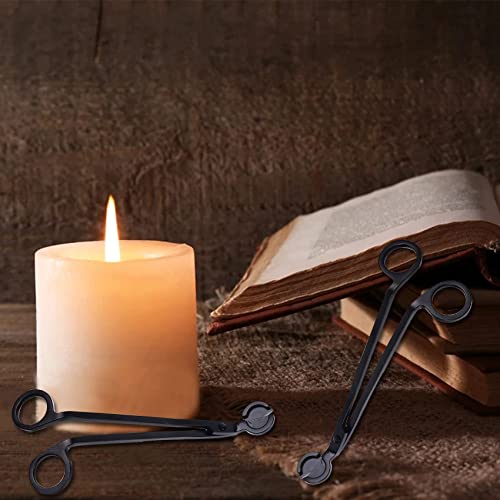 Nanaous Candle Wick Trimmer Wick Clipper Wick Cutter Scissor Reaches Deep Into Candles Wick Prevent Soot Buildup Candle Accessories (Matte Black) #TOP3