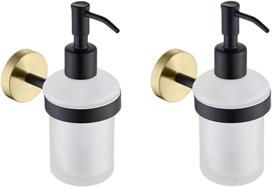 Brushed Gold Matte Black Bathroom Hardware Wall Mount Toothbrush Holder Cup Holder Soap Dish,Soap Dispenser