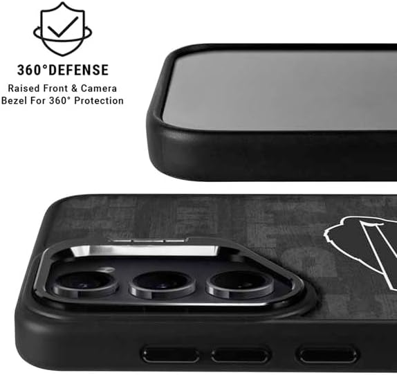 Skinit Kickstand Phone Case Compatible with Galaxy S24 Plus - Officially Licensed NFL Buffalo Bills Black & White Design