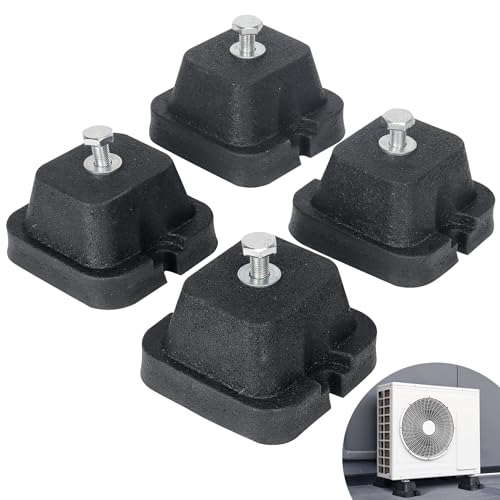 Forestchill Rubber Anti Vibration Mount Bracket, 4 Pack Floor Mounting Base for Outdoor Mini Split Air Conditioner Condenser, Noise & Shock Absorbing, Fits 9,000 to 36,000 BTU