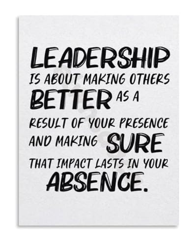 Management Wisdom Poster Executive Leadership Quotes Motivational Canvas Wall Art for Office Conference Room Decor(Unframed,12x1
