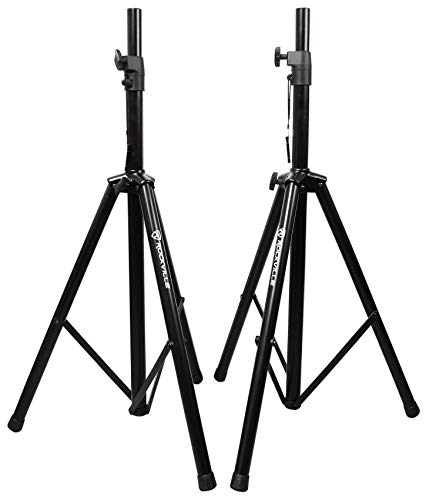 Rockville Pair Of Tripod Dj Pa Speaker Stands + Carrying Case Black, (Rvss2) #TOP1