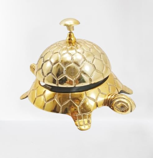 Tortoise Bell Desk Hotel Counter Reception Bell Nautical Gift for Home & Office Decor Celtic Ornate Turtle Design Calling Bell