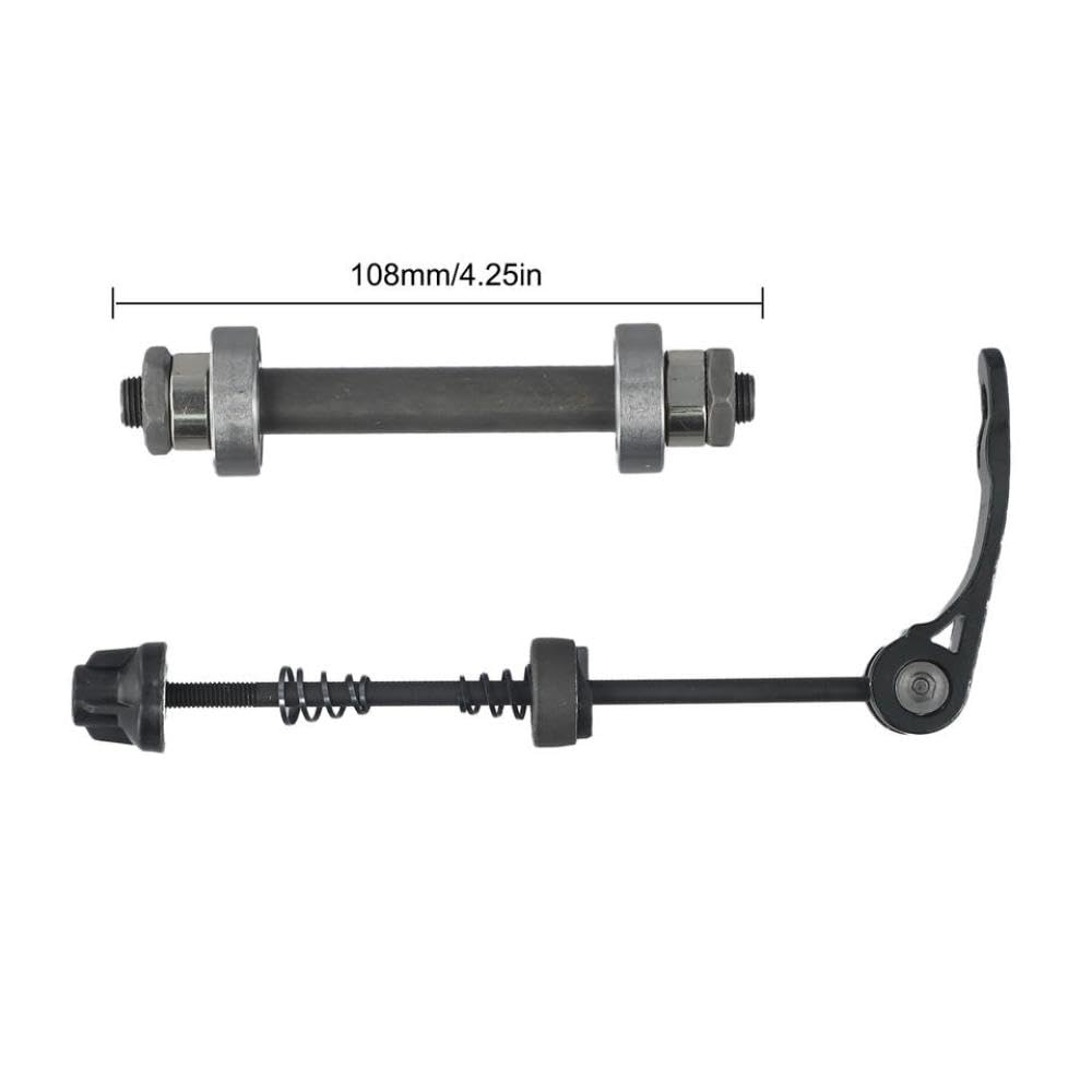 Bicycle Wheel Hub Quick Release Axle Attachment Steel Replacement Tool Accessory Compatible with Standard Bike Forks and Frames