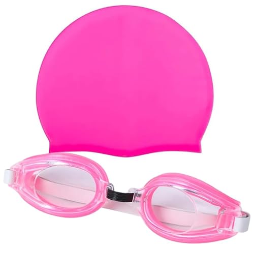 Kit Natação Óculos E Touca Silicone Adulto e Juvenil