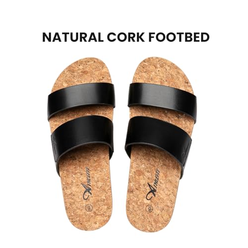 Athlefit Women's Platform Slide Sandals Comfortable Crok Footbed Arch Support Slip On Summer Beach Flatform Sandals3