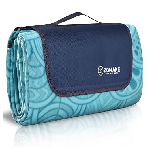 ZOMAKE Picnic Blanket Mat Waterproof Extra Large, Outdoor Blanket with Waterproof Backing for Family, Concerts, Beach, Park