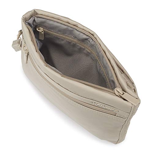 Image of Hedgren LEONCE Crossbody Bag - RFID Protection, Zip Lock, Pen & Slip Pockets, Water-Repellent, 0.92L - Cashmere Beige