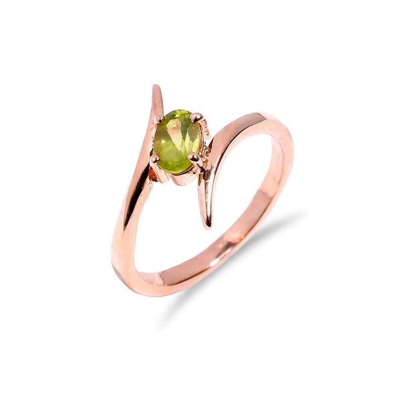 Bague en argent 925 et péridot ovale pour sublimer vos mains délicatement