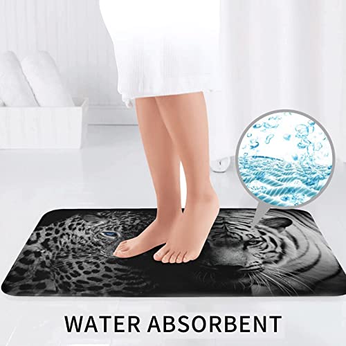 Leoparden-Teppichmatten mit Tigermuster, Badteppich, 3-teilig, + Konturteppich, Toilettendeckelbezug – Bild 7