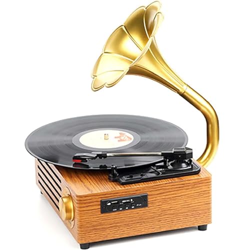 Tourne-Disque Vinyle, avec Tourne-Disque Vintage Bluetooth en Forme De Corne,La Vitesse Réglable À Trois Vitesses Prend en Charge 33% 8 Vitesses Différentes - Les Beatles, Paul McCartney, John Lennon, RIngo Starr, George Harrison Tourne-Disque Vinyle, avec Tourne-Disque Vintage Bluetooth en Forme De Corne,La Vitesse Réglable À Trois Vitesses Prend en Charge 33% 8 Vitesses Différentes