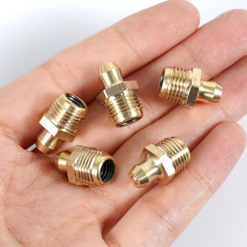 Rosca macho M10 x 7 mm en pack de 5 boquillas de engrase recto Unifizz de 1 mm 8
