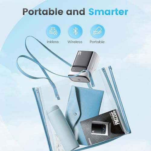Image of POLONO PM220S Label Maker Machine with Tape, 2 Inch Bluethooth Portable Thermal Label Printer for Small Business, Office, Home, Address, Logo Label, Sticker Printer for Phone /Tablet /PC, Milk Yellow
