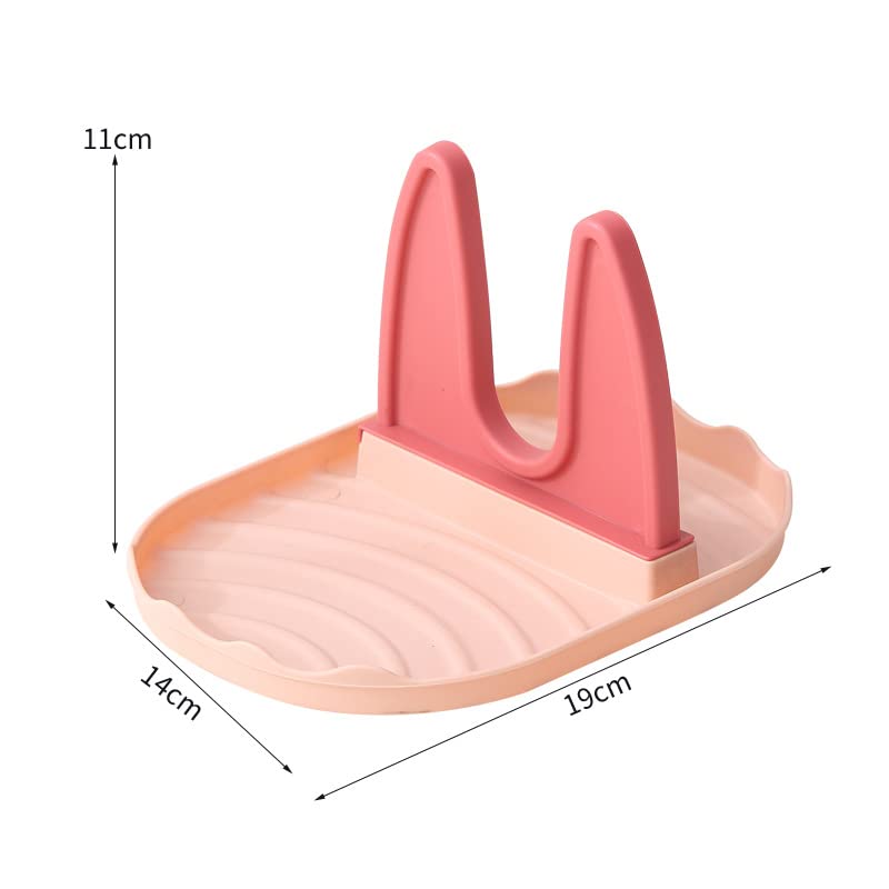 STARRY G Riposo per utensili da cucina con gocciolatoio, poggiamestolo da cucina con supporto per coperchio, supporto per coperchio resistente al calore, organizer da banco per mestoli, spatole