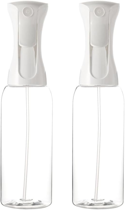 Mistifi Spray Plastic Bottle for Hair, Ultra Fine Mist, Water Mister for Hairstyling, Cleaning, Plants, Pets 17oz/500ml, Clear bottle (set of 2)