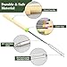 5 Pack Marshmallow Roasting Sticks Set, Extendable 32in Long Metal Barbecue Skewers with Wooden Handle, for Marshmallow, Hot Dogs, Camping, BBQ, Grill