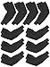 Boao 10 Pairs UV Arm Sleeve for Men Women Cooling Tattoo Cover up Compression Sun Protection Sleeves for Outdoor Activities(Fresh Black,13-15.5'' Length)