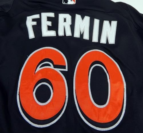 Miniatura 6 de 2012-13 Miami Marlins Fermin #60 Juego Usado Jersey ST BP 46 DP18407 - Juego Usado MLB Jerseys