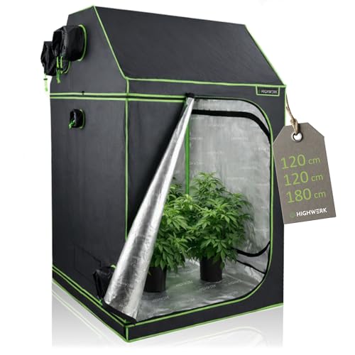 Melko Growbox 120x60x180 cm Growschrank Growzelt Zuchtzelte für Homegrowing Pflanzenzucht Ganzjährige Pflanze Zimmergewächshaus, Lichtdicht und Wasserdicht