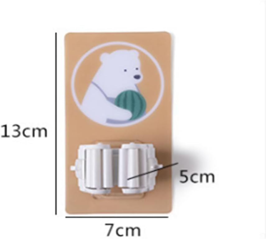 2 Pack Broom Holder Wall Mount Cartoon Ainimal Tool Organizer Garden Garage Storage Rack Laundry Room Organizer Essentials