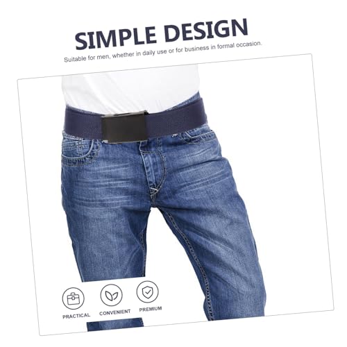 Homoyoyo Men Canvas Waist Belt Style Trouser Belt for Casual Formal Wear Unique Design Fits Shorts Jeans and Trousers3